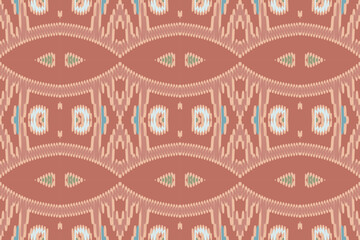 Ethnic oriental Indonesia ikat seamless pattern traditional. Fabric Indian style. Design for background, wallpaper, vector illustration, fabric, clothing, carpet, textile, batik, embroidery. - obrazy, fototapety, plakaty