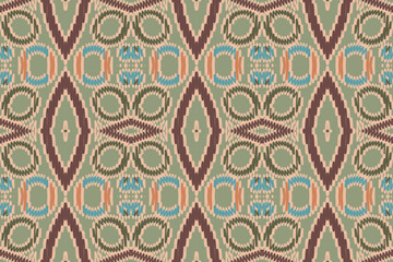 Ethnic abstract ikat art design. Seamless pattern in tribal, folk embroidery, and Mexican style. Seamless abstract ikat pattern.background ,carpet,wallpaper,clothing,