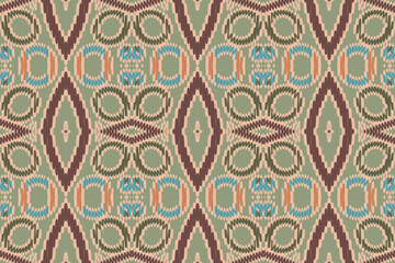 Ethnic abstract ikat art design. Seamless pattern in tribal, folk embroidery, and Mexican style. Seamless abstract ikat pattern.background ,carpet,wallpaper,clothing,
