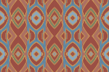 Ethnic abstract ikat art design. Seamless pattern in tribal, folk embroidery, and Mexican style. Seamless abstract ikat pattern.background ,carpet,wallpaper,clothing,