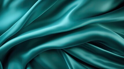 Obraz premium Teal silk background seamless pattern and texture