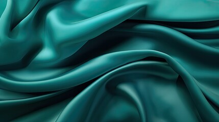 Obraz premium Teal silk background seamless pattern and texture