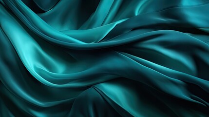 Obraz premium Teal silk background seamless pattern and texture
