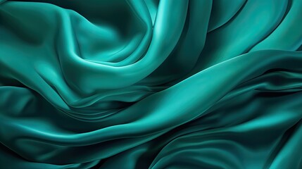 Obraz premium Teal silk background seamless pattern and texture