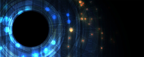 abstract futuristic circuit computer internet technology board business dark background