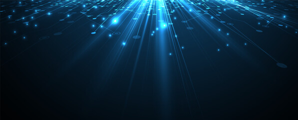Naklejka premium abstract futuristic circuit computer internet technology board business dark background