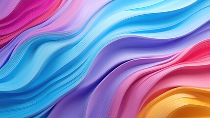 Obraz premium Colorfully pastel wavy 3D backgrounds