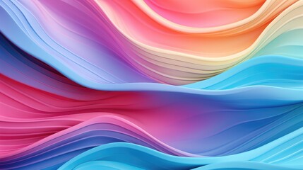 Colorfully pastel wavy 3D backgrounds