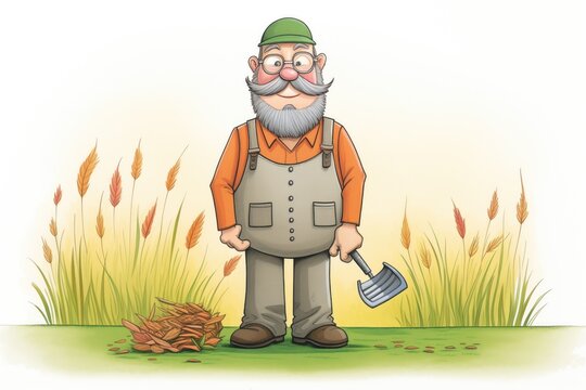 close up of skilled groundsman grass on golf fairway
