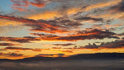 sunrise over the mountains