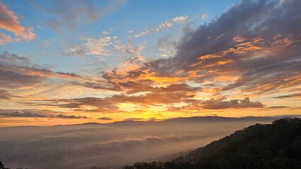 sunrise over the mountains