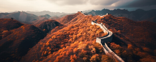 Beautifull landscape of Great Wall , China