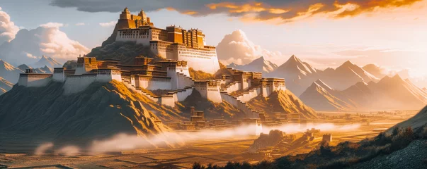  Beautifull landscape of Tibetan monastery, Tibet © skunevski