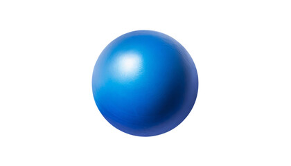 Round blue ball on transparent background