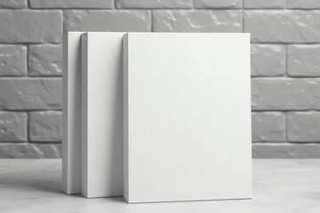 book with blank cover and pages on white