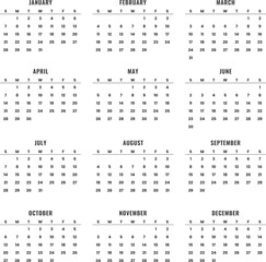 calendar for 2024 png - obrazy, fototapety, plakaty