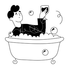 Naklejka premium Bath Relaxing 