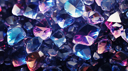 Gleaming Crystal 3D Shapes: Ideal for Jewelry-Themed Designs and Stunning Presentations