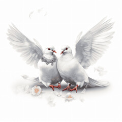 White Dove of Peace Illustration
