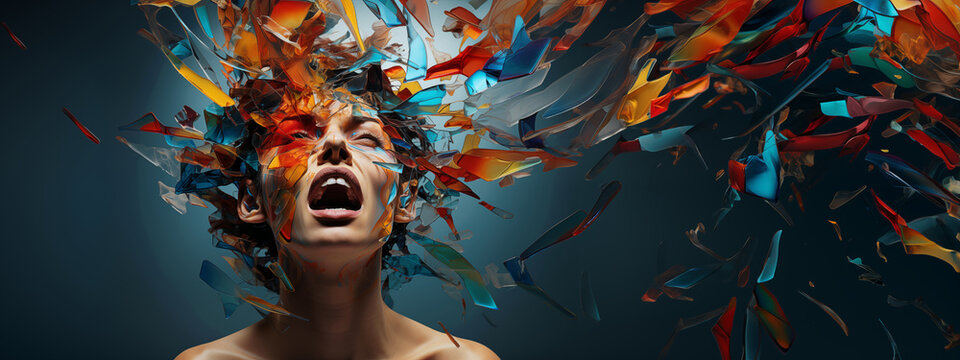 Abstract - Mental Health - ADHD - Copy Space Right