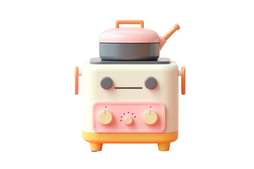 Cooker Dream: A Dreamy Electric Cooker 3D Icon with a Touch of Magic