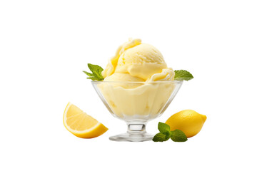 Citrus Delight: A Vibrant Dollop of Lemon Sorbet