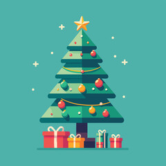 Christmas tree, Santa Claus, gifts, Nativity, reindeer, snow