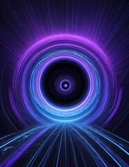 Obraz premium Abstract hyperspace background. Accelerate a cosmic neon road towards space