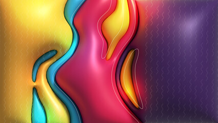 3d Abstract Background Texture with multi color and modern and futuristic design. 