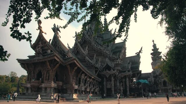 Thailand, Pattaya, image of the Sanctuary of Truth wooden temple