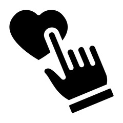 Heart like glyph icon