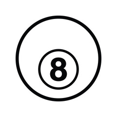 Billiard icon design, illustration design