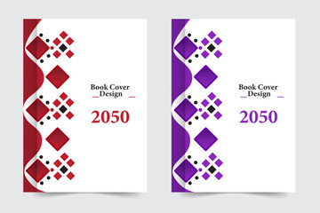  Modern Creative book cover A4 size book cover template for annual report, magazine, booklet, proposal, brochure  poster. 
