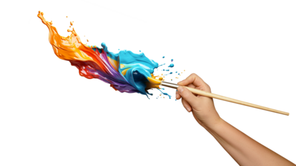 Liquid splash Color design and Paintbrush. Gradient colorful abstract background, luxury abstract for a mobile screen concept, wallpaper, isolated PNG background.