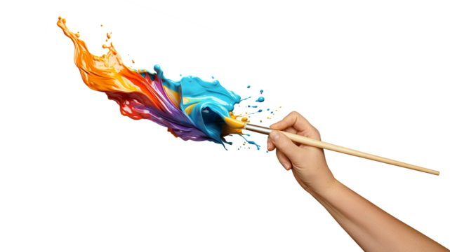 Liquid splash Color design and Paintbrush. Gradient colorful abstract background, luxury abstract for a mobile screen concept, wallpaper, isolated PNG background.