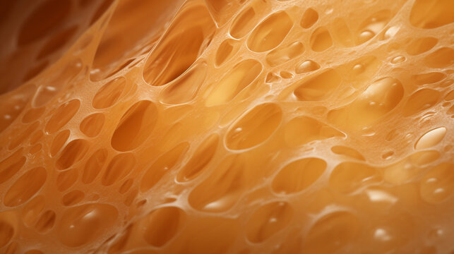 The yellow pulling texture of the wax, generative AI