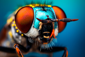 Close-up of a fly. Bright and detailed image.

