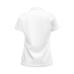 a image of a invisible mannequin with a woman polo shirt back view isolated on a white background