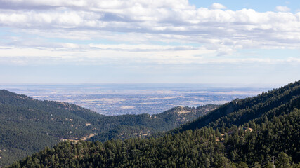 Fototapeta na wymiar Colorado Mountain Town, View of City of Boulder
