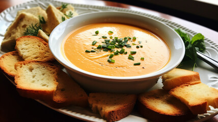 Cozy and Creamy Tomato Basil Bisque Soup