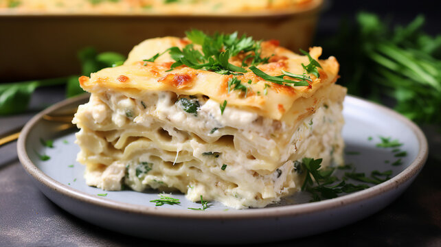 Cozy and Creamy Chicken Alfredo Lasagna