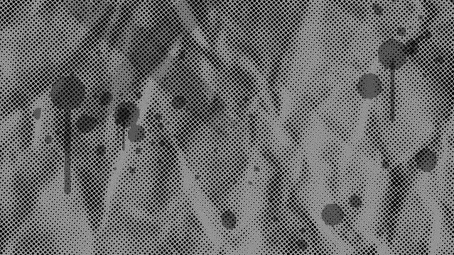 Grunge Punk Brush Stain Halftone Animated Transition with Transparent Background