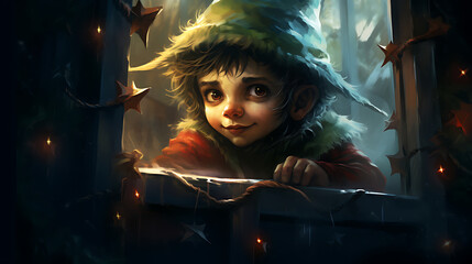 A holiday-themed short story about a mischievous elf.