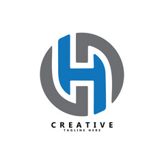 GH letter logo design