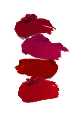 Cosmetic lip stick swatch set palette isolated on white