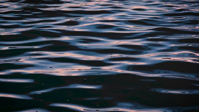 Hypnotic Dark Water Surface Reflection Moonlight Abstract Horizontal