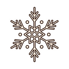 Retro snowflake. Merry christmas retro style vector illustration icon
