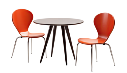 Designer table with chairs, cut out