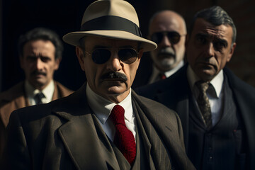 Mafia, mafia gangsterr, mafia boss, big boss, big mafia boss, leader, gang leader, mafiosi - obrazy, fototapety, plakaty