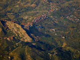 Vista aerea della città di Troina